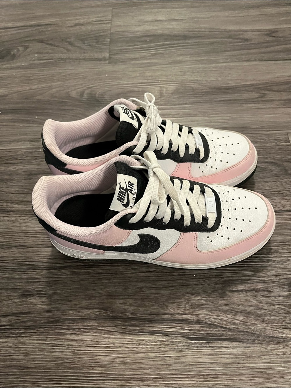 Nike Air Force 1 Low Women’s Sneakers in White, Pink & Black